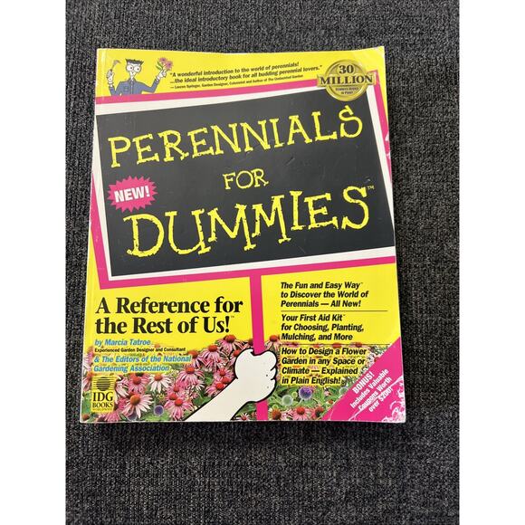 Perennials for Dummies Softcover 1997 by Marcia Tatroe &National Gardening Assoc - Picture 1 of 16